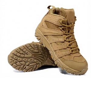 Botas tácticas TSB2 color caqui, caña alta, con cordones, impermeables, para exteriores, para todas las estaciones, de cuero, para hombre, para senderismo. - Product Image 1