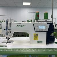 Machine à coudre industrielle à point droit à grande vitesse, à entraînement direct, avec coupe-fil latéral et couteau latéral
