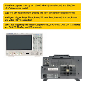ออสซิลโลสโคปดิจิตอลซุปเปอร์ฟอสเฟอร์ SDS2204X Plus 4 ช่องสัญญาณ 200 MHz 2 GSa/s 200 Mpts หน้าจอ LCD 10.1 นิ้ว 8 บิต รับประกัน 1 ปี - Product Image 5