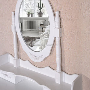 Cổ Điển Pháp commode sinh sản có thể gập lại bằng gỗ cô gái bàn trang điểm trong màu hồng Nhà đồ nội thất phòng ngủ - Product Image 5