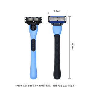 Maquinilla de afeitar MAX hecha a mano para hombre de 6 capas con cuchillas intercambiables para un afeitado manual de 3 capas, preciso y cómodo. - Product Image 5