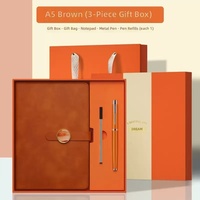 Carnet de notes A5 personnalisé en cuir PU, coffret cadeau d'entreprise avec reliure thermique, style professionnel, doté d'un fermoir magnétique