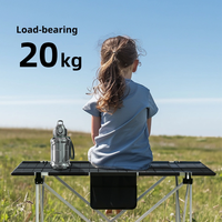 Table de camping pliable portable IGT pour l'extérieur, idéale pour la randonnée et les repas en plein air