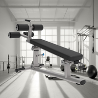 Banc de musculation réglable commercial 52 kg - Banc en cuir PU avec coussin d'assistance pour sit-up et cadre en acier pour la maison/la salle de sport (vente en gros)