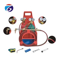 Ensemble de soudage et de découpe au gaz industriel haute pression en acier, oxygène 4L, acétylène 2L