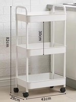 Chariot de Rangement Mobile Multi-Niveaux Moderne, Étagères en Plastique, Organisateur de Légumes et Fruits Polyvalent pour Cuisine et Maison