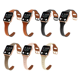 <span class=keywords><strong>Bracelet</strong></span> de montre femme en <span class=keywords><strong>cuir</strong></span> pour <span class=keywords><strong>Apple</strong></span> <span class=keywords><strong>Watch</strong></span> 8 7 49mm 41mm 45mm <span class=keywords><strong>Bracelet</strong></span> fin pour IWatch Series 6 5 4 SE 40mm 44mm Bracelets - Product Image 3
