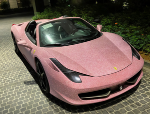 <strong>Car</strong> <strong>Wrap</strong> Vinyl PET Vehicle <strong>Wrap</strong> Film with Ultra High Mirror Flatness Pink Vinyl <strong>Wrap</strong> for <strong>Car</strong> with Sparkling Particles - Product Image 2