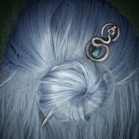Offre Spéciale – Épingle à Cheveux Vintage en Alliage Serpent et Gemmes pour Femme, 15,5x3cm – Charmant Accessoire de Cheveux Sorcière Halloween, Bijou Idéal pour un Cadeau