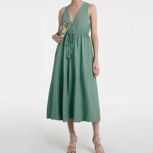 Vestido Personalizado para Mujer, Vestido Casual Elegante de Verano sin Mangas, Corte en A, Midi - Product Image 5