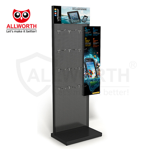 Chất Lượng Cao Nhà Máy Bán Hàng Trực Tiếp Tầng Đứng Công Suất Lớn Đa-Hai Lớp Kim Loại Hiển Thị Kệ Giá Cho Đồ Lặt Vặt Với Móc - Product Image 3