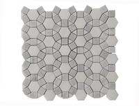 Carreaux de mur de fond en mosaïque ronde Penny de luxe de style moderne carreau de mosaïque en marbre de salle de bains à motif hexagonal pour chambre à vendre