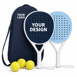 <span class=keywords><strong>Raquette</strong></span> de paddle-tennis en fibre de carbone personnalisée par le fabricant chinois, portable, résistante à l'abrasion, avec poignée en EVA. - Product Image 1