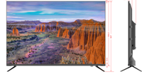 Téléviseur LED 4K UHD sans cadre de haute qualité de 43 pouces, écran fin, 3840*2160, Smart Android 2G 16G, prise en charge de DTV, Air Cast, BT, signal numérique