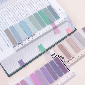 Pegatinas de índice degradado multicolor autoadhesivas de alta calidad para clasificación, regla de hojas sueltas, material de oficina, notas, papel para memorandos - Product Image 5
