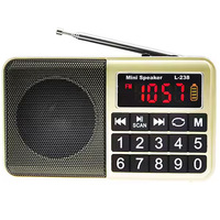 Radio FM portable mini XC-L238 OEM avec lecteur MP3 USB AAC et carte SD
