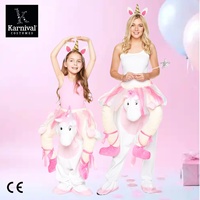 Costume de cosplay licorne rose style mignon pour filles, combinaison à enfiler pour fêtes d'anniversaire d'enfants, Halloween, carnaval, spectacle