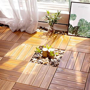 Plancher en bois massif naturel pour extérieur, revêtu d'huile, durable, 30*30*2.3cm, pour terrasse, balcon - Product Image 1