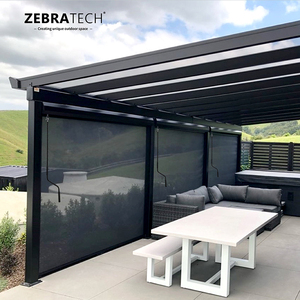 Stores électriques à manivelle, stores et volets métalliques avec télécommande sans fil, design moderne Art Déco, installation intégrée - Product Image 3