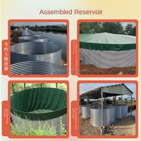 Bassin à poissons en tôle galvanisée, bassin à poissons haute densité, grand bassin circulaire extérieur en toile épaisse, aquaculture assemblée