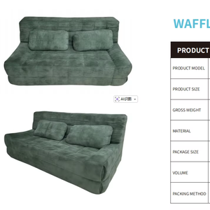 โซฟาผ้ากำมะหยี่แบบทัฟท์ บีบอัดแน่น หุ้มเบาะนุ่มสบาย สำหรับห้องนั่งเล่น อพาร์ทเมนท์ เฟอร์นิเจอร์ในร่ม ผลิตตามสั่งจากโรงงาน - Product Image 1