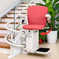 Monte-escalier intelligent certifié CE, type droit/courbé, siège élévateur électrique pour fauteuil roulant