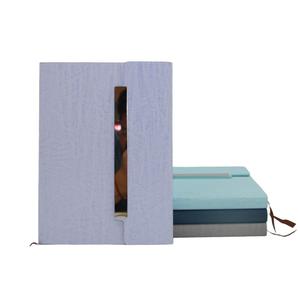 Biểu tượng tùy chỉnh A5 3-Fold từ kinh doanh máy tính xách tay 120 Sheets may ràng buộc Bìa đàn hồi chủ bút làm tông PU Chất liệu - Product Image 5