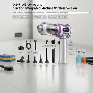 Máy hút bụi cầm tay không dây di động, sạc USB, ba chế độ, X6Pro, màn hình thông minh, tích hợp chức năng thổi và hút - Product Image 5