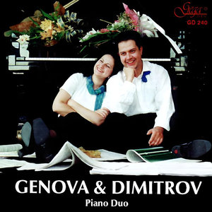 Obras Maestras Clásicas: Dueto de Piano Genova y Dimitrov, Diseño Elegante de Portada de Álbum - Product Image 1