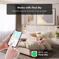 Traqueur GPS étanche ultra-mince certifié MFi Apple Find My Smart Air Tag Card Finder Système de positionnement mondial en plastique