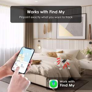 Ультратонкий водонепроницаемый <span class=keywords><strong>GPS</strong></span>-трекер MFi Сертифицированный Apple найти мой смарт-тег карты искатель глобальной системы позиционирования пластик - Product Image 4