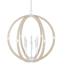 Lustre Suspendu Style Rustique Vintage Moderne Designer, Lampe Lanterne pour Villa, Salon, Restaurant, en Bois Grainé et Grès <span class=keywords><strong>Bastian</strong></span>, Forme Orbe - Product Image 3