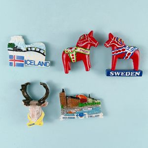Europa Finlandia <span class=keywords><strong>Suecia</strong></span> Islandia refrigerador pegatina ciudad recuerdos turísticos fabricantes al por mayor tridimensional creativo - Product Image 1