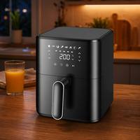 Friteuse à air intelligente sans huile avec panneau tactile, capacité 2,2 litres, personnalisable avec logo, kit de nettoyage facile pour cuisine