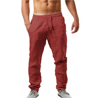 En vrac Pas Cher Hommes Sarouel Style Hip-Hop À Séchage Rapide Cordon Long Pantalon Casual D'été Respirant Coton Lin Pantalon De Sport