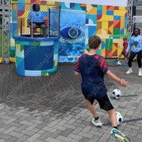 Dunk Tank Gonflable en Métal, Jeu Aquatique de Lancer, Amusement pour Carnavals, Enfants et Adultes, Location pour Fêtes, Équipements de Parc d'Attractions, Manèges de Carnaval