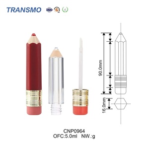 Tubes de gloss à lèvres en plastique vides personnalisés de 4 ml avec un grand pinceau, emballage pour blush, rouge à lèvres et autres cosmétiques, directement du fournisseur - Product Image 2