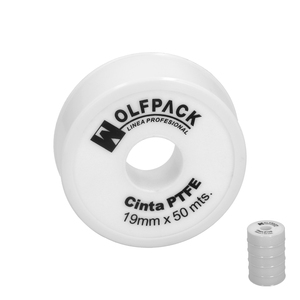 Nastro PTFE Wolfpack 19 mm x 50 m Spesso (Confezione da 5 Rotoli) - Product Image 1