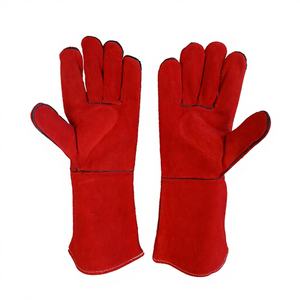 Gants de soudage unisexes robustes sur mesure, avec manchette longue en cuir de vachette pleine fleur, fonction anti-coupure, résistants à l'usure et à la chaleur, Alpine - Product Image 1