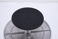 En gros, Plateau tournant à gâteau rond en alliage d'aluminium argenté de 10, 12 et 14 pouces, support de décoration de gâteaux, ensemble d'outils de pâtisserie