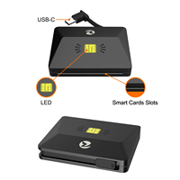 ZOWEETEK OTG móvil Cajero Automático Banco lector de tarjetas de crédito pago ISO 7816 EMV CAC ID IC lector escritor tarjeta con Chip tipo C lector de tarjetas inteligentes