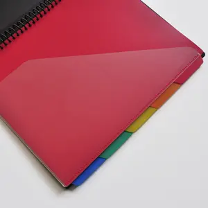 10 Taschen PP Projekt-Organisator 1/5-Schnitt Tab-Binder-Organisator mit klebeetiketten und klarer Frontabdeckung