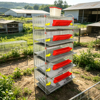 Cage à cailles de type H à 5 niveaux, très vendue, avec abreuvoir et mangeoire automatiques pour l'élevage de volailles
