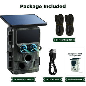 La plus nouvelle caméra de piste WiFi CMOS WiFi 4K 60MP grand angle 120 degrés à double objectif 13MP avec panneau solaire à batterie Li 4400mAh - Product Image 2