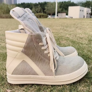 Baskets rétro en cuir pour femmes Owens, chaussures de marche de luxe de marque Rick, chaussures d'extérieur de haute qualité pour hommes à semelle épaisse - Product Image 4