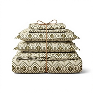 Juego de Sábanas de Algodón Lavado Tamaño Twin con Fundas de Almohada, 400 Hilos, Resistentes a la Decoloración, Diseño Floral para Todas las Estaciones, Estilo Moderno - Product Image 1