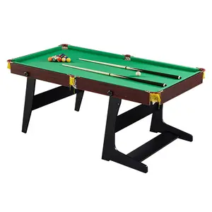 可折叠便携式斯诺克台球桌6英尺中密度纤维板免安装儿童室内游戏台球桌