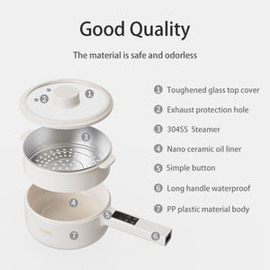 Olla de Cocina Multifuncional Antiadherente, Mini Cocina de Viaje, Sartén Eléctrica, <span class=keywords><strong>Wok</strong></span> Eléctrico, Olla para el Hogar, <span class=keywords><strong>Precio</strong></span> Competitivo OEM - Product Image 5