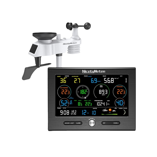 0371 Smart WIFI Weather Station with PM2.5 PM1.0 , Carbon Dioxide CO2 Function