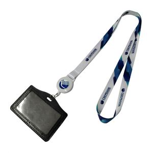 Low Price Customized Exhibition ID Badge Holder Retractable YOYO Fabric Dye Sublimation Lanyard - Product Image 1